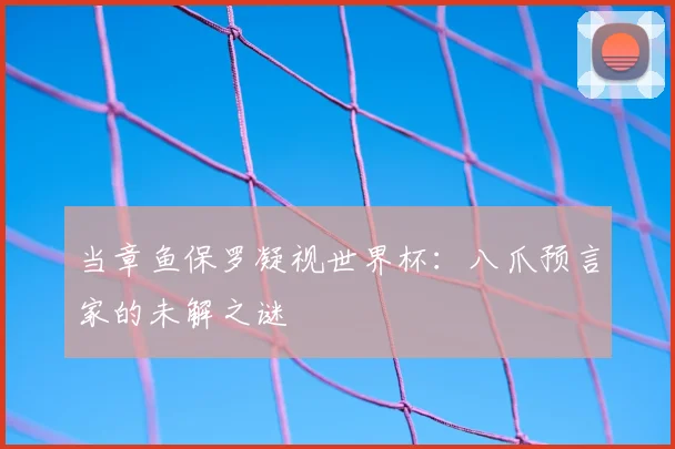 当章鱼保罗凝视世界杯：八爪预言家的未解之谜